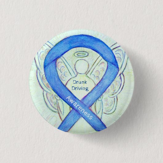 Drink driveling van engel-sensibilisering ronde button 3,2 cm (Voorkant)
