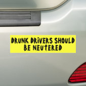 Drink drivers dienen te worden OPGEBRACHT Bumpersticker (Op auto)