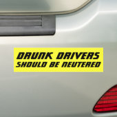 Drink drivers dienen te zijn voorzien van NEUTERED Bumpersticker (Op auto)