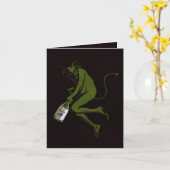 Drink Duivel ~ Kaart Groet / Opmerking (Gele Bloem)