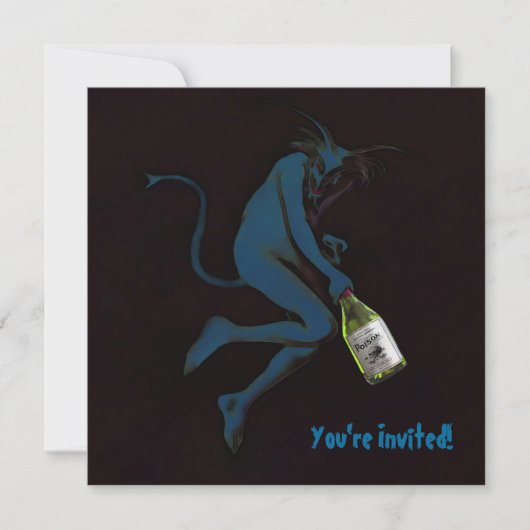 Drink duivel ~ uitnodigingen / RSVP (Voorkant)