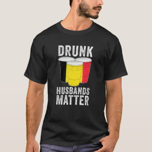 Drink Echtgenoten Matter België Belgische vlag Dri T-shirt
