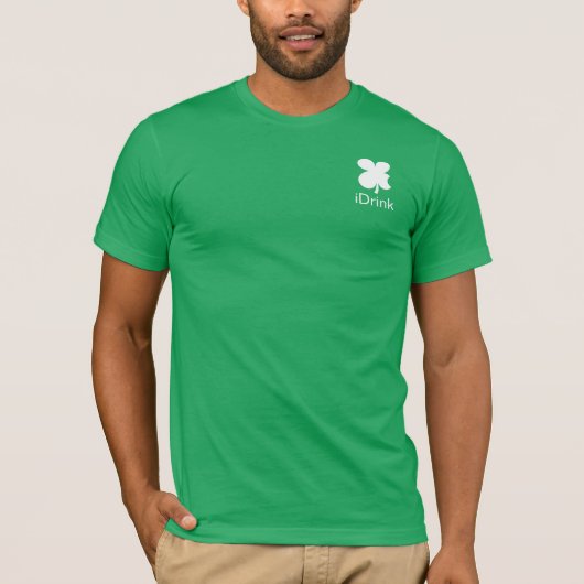 Drink een grappige groene maffe shamrock St Patric T-shirt (Voorkant)