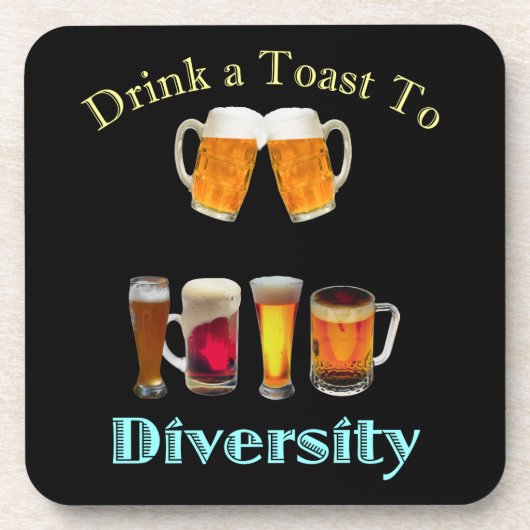 Drink een Toast aan Diversiteit Onderzetter (Voorkant)