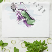 Drink een wijngaard theedoek (Gevouwen)