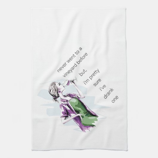 Drink een wijngaard theedoek (Verticaal)
