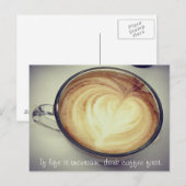 Drink eerst koffie briefkaart (Voorkant / Achterkant)