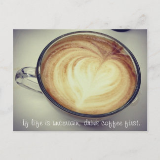 Drink eerst koffie briefkaart