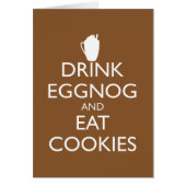 DRINK-EGGNOG EN EAT-Wenskaart (Voorkant)