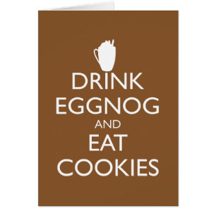 DRINK-EGGNOG EN EAT-Wenskaart