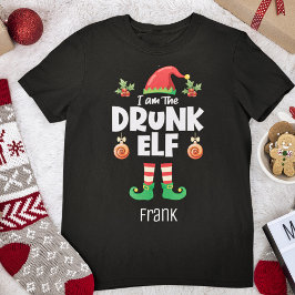 Drink elf familie die corresponderende kerstnaam t-shirt