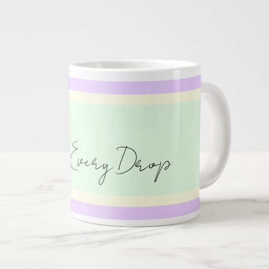 Drink elke druppel jumbo grote koffiekop (Voorkant rechts)