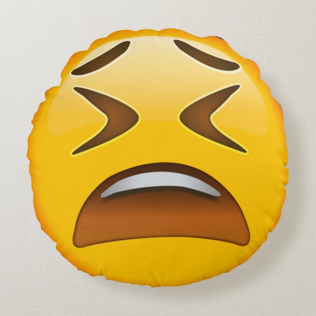 Drink Emoji Rond Kussen (Voorkant)