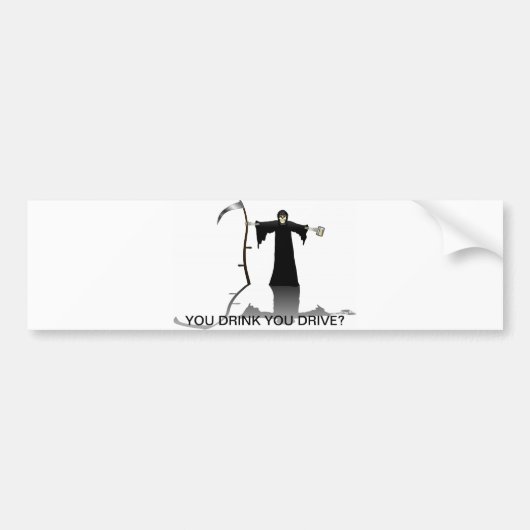 Drink en autorijdend bumpersticker (Voorkant)