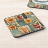  drink en bloemen bier onderzetter (Linkerzijde)