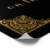 DRINK en DANCE Gatsby, geïnspireerd trouwbord Poster (Hoek)