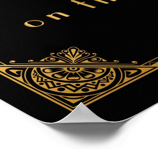 DRINK en DANCE Gatsby, geïnspireerd trouwbord Poster (Hoek)