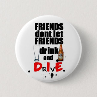 drink en dood ronde button 5,7 cm