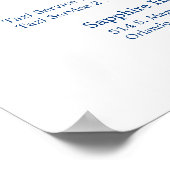 Drink en drijf geen bruiloft in Navy Blue Poster (Hoek)