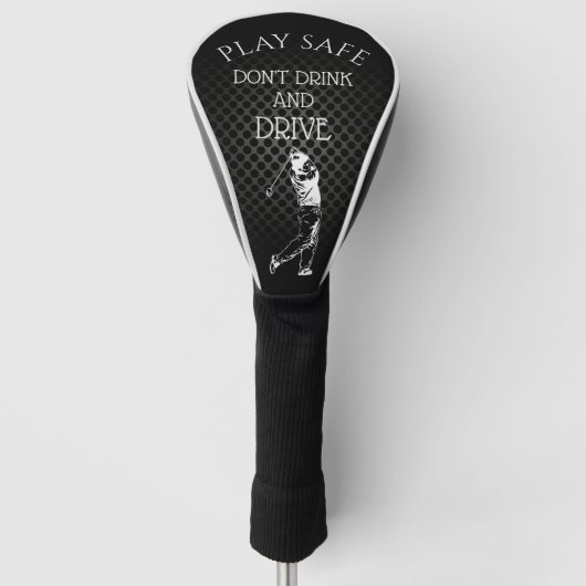 Drink en drijf geen Humor Golf Head-Hoesje Golfheadcover (Voorkant)
