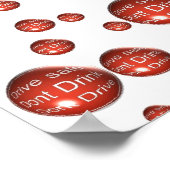 Drink en drijft rood poster (Hoek)