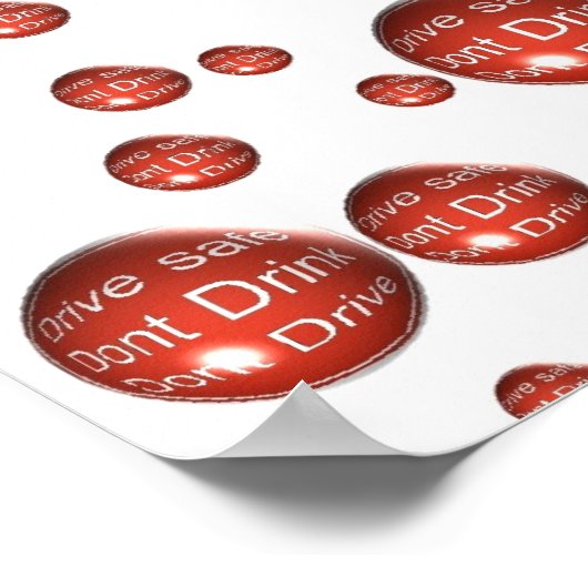 Drink en drijft rood poster (Hoek)