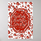 Drink en drijft rood poster (Voorkant)