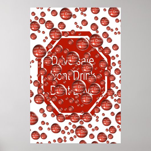 Drink en drijft rood poster (Voorkant)