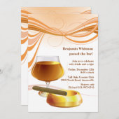 Drink en een Cigar-uitnodiging Kaart (Voorkant / Achterkant)