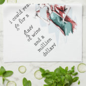 Drink en geld wensen theedoek (Gevouwen)