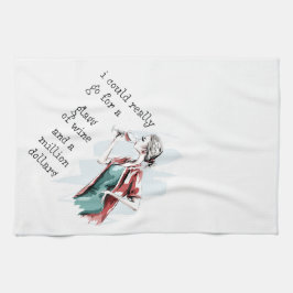 Drink en geld wensen theedoek