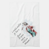 Drink en geld wensen theedoek (Verticaal)