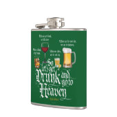 Drink en naar de hemel gaan (Iers Drink toast) Heupfles (Links)