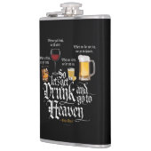 Drink en naar de hemel gaan (Iers Drink toast) Heupfles (Links)
