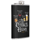 Drink en naar de hemel gaan (Iers Drink toast) Heupfles (Rechts)