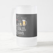 Drink en naar de hemel gaan (Iers Drink toast) Matglas Bierpul (Voorkant links)