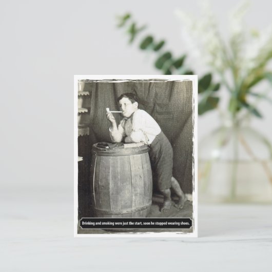 Drink en roken waren slechts het begin briefkaart (Staand voorkant)