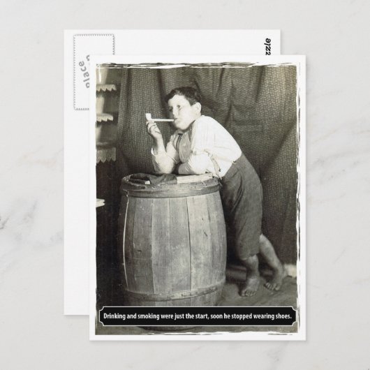 Drink en roken waren slechts het begin briefkaart (Voorkant / Achterkant)