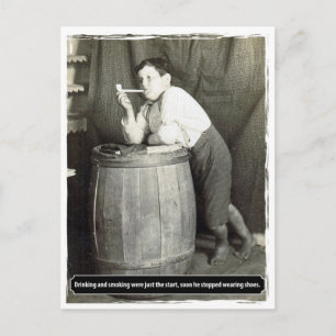 Drink en roken waren slechts het begin briefkaart