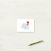 Drink en schrijven post-it® notes (Op bureau)