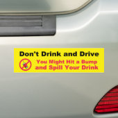 Drink en station niet bumpersticker (Op auto)