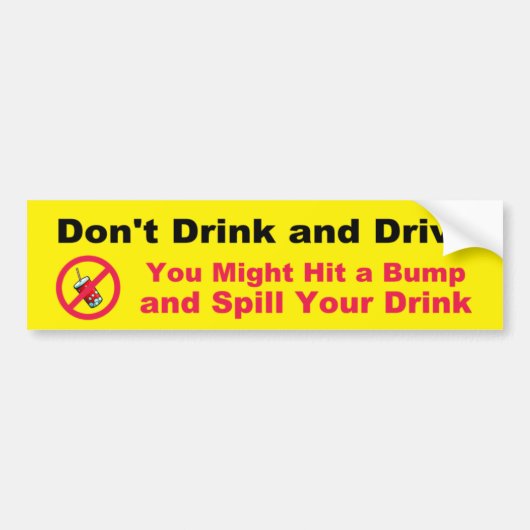 Drink en station niet bumpersticker (Voorkant)