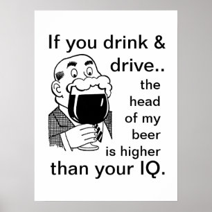 Drink en station niet poster