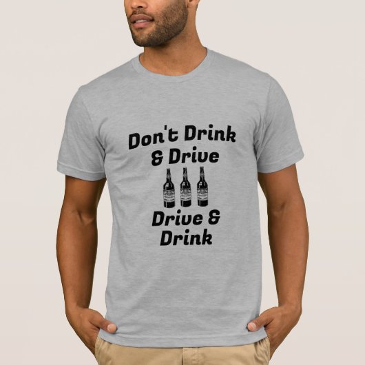 Drink en station T-Shirt niet (Voorkant)