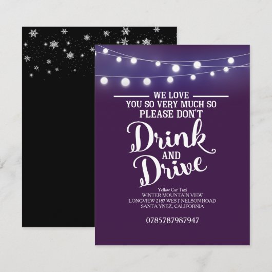 Drink en stuur geen bord (Voorkant / Achterkant)