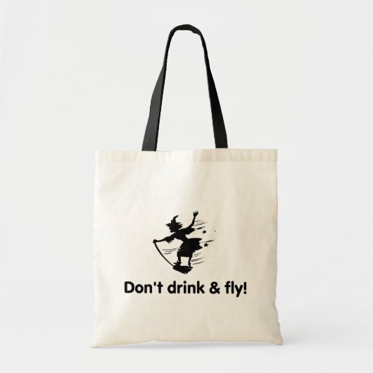 Drink en vliegende heks tote bag (Voorkant)
