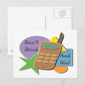 Drink en wijzerplaat niet briefkaart (Voorkant / Achterkant)