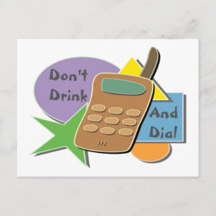 Drink en wijzerplaat niet briefkaart