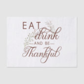 drink eten en dankbaar zijn tissuepapier (Voorkant)