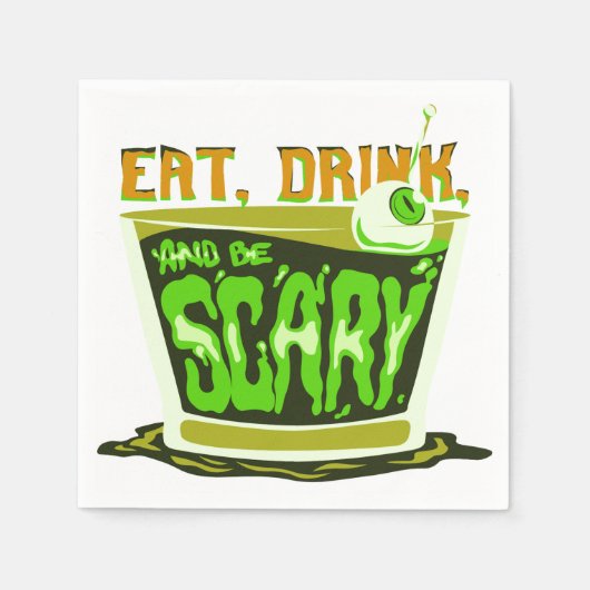 Drink eten en eng zijn servet (Voorkant)